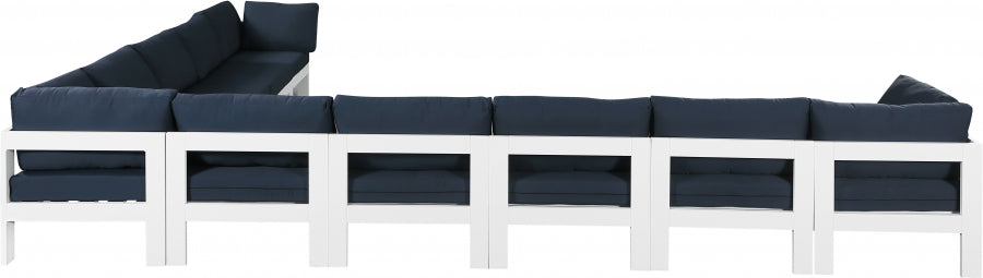 [HOT DEAL] Nizuc Fabric / Foam / Aluminum Navy Outdoor Patio Modular Sectional