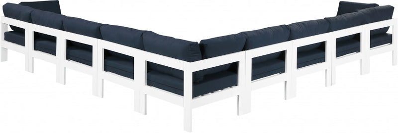 [HOT DEAL] Nizuc Fabric / Foam / Aluminum Navy Outdoor Patio Modular Sectional