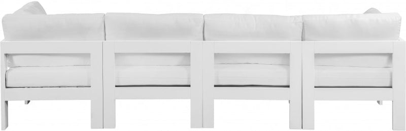 [HOT DEAL] Nizuc Fabric / Foam / Aluminum White Outdoor Patio Modular Sofa