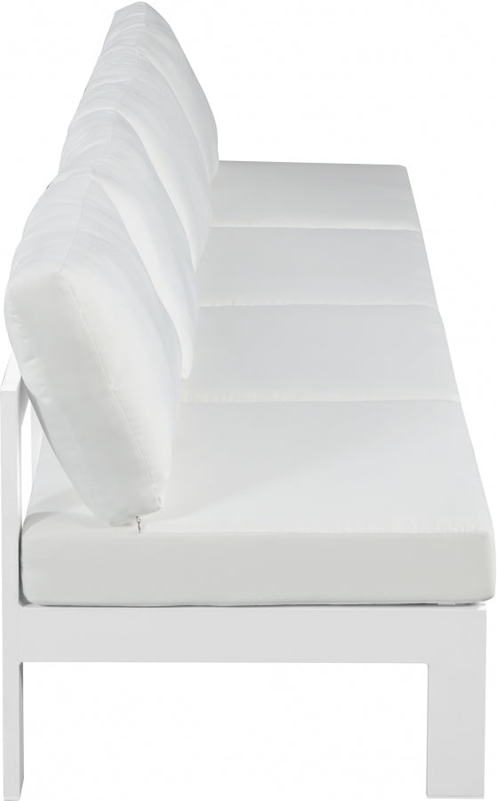 [HOT DEAL] Nizuc Fabric / Foam / Aluminum White Outdoor Patio Modular Sofa