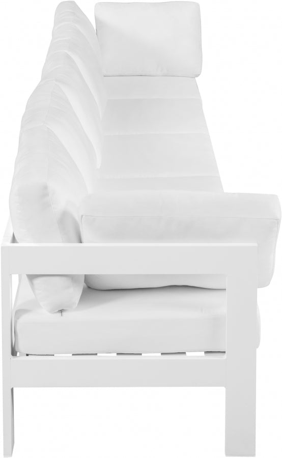 [HOT DEAL] Nizuc Fabric / Foam / Aluminum White Outdoor Patio Modular Sofa
