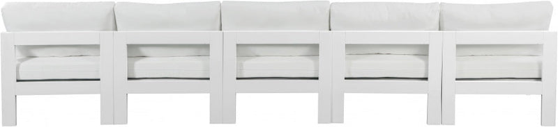 [HOT DEAL] Nizuc Fabric / Foam / Aluminum White Outdoor Patio Modular Sofa