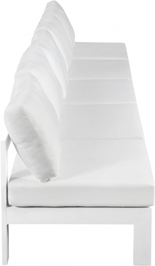 [HOT DEAL] Nizuc Fabric / Foam / Aluminum White Outdoor Patio Modular Sofa