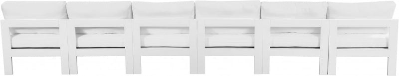 [HOT DEAL] Nizuc Fabric / Foam / Aluminum White Outdoor Patio Modular Sofa