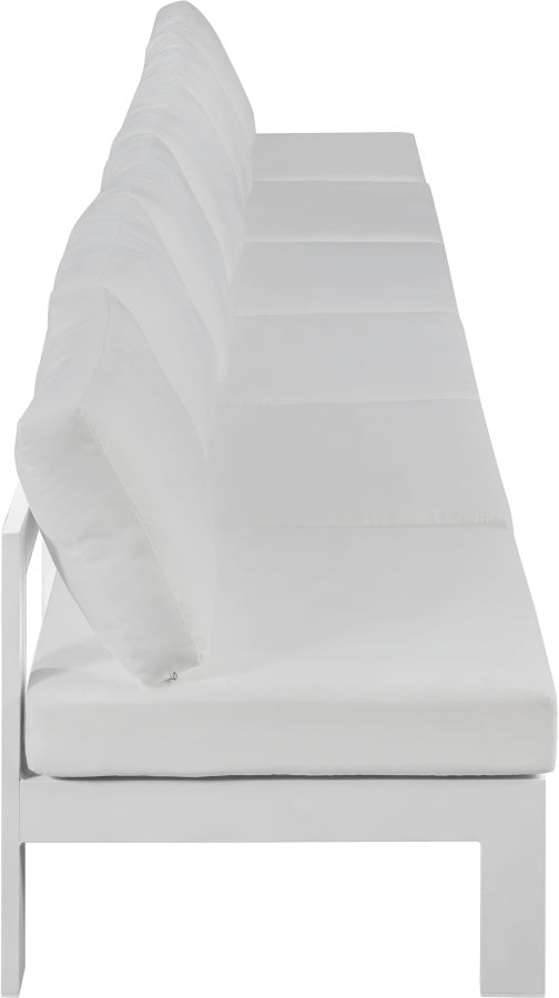 [HOT DEAL] Nizuc Fabric / Foam / Aluminum White Outdoor Patio Modular Sofa