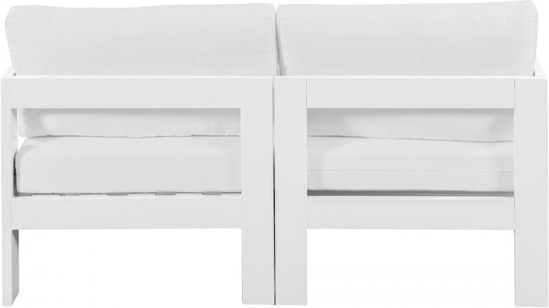 [HOT DEAL] Nizuc Fabric / Foam / Aluminum White Outdoor Patio Modular Sofa