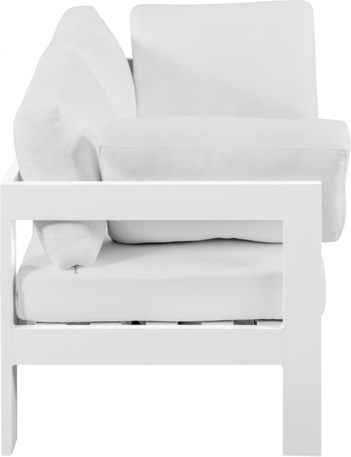[HOT DEAL] Nizuc Fabric / Foam / Aluminum White Outdoor Patio Modular Sofa