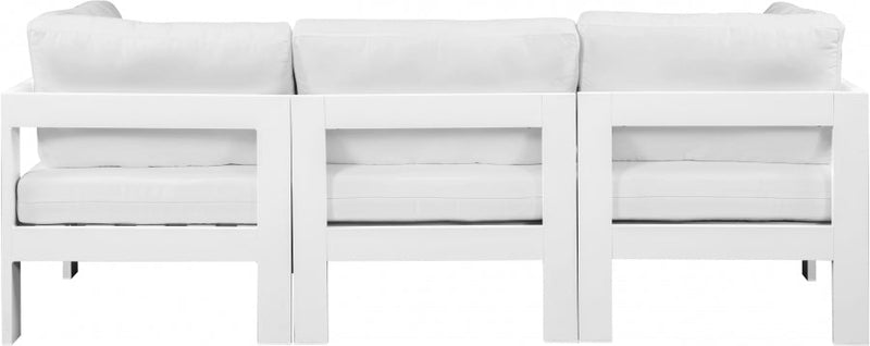 [HOT DEAL] Nizuc Fabric / Foam / Aluminum White Outdoor Patio Modular Sofa
