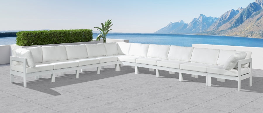 [HOT DEAL] Nizuc Fabric / Foam / Aluminum White Outdoor Patio Modular Sectional