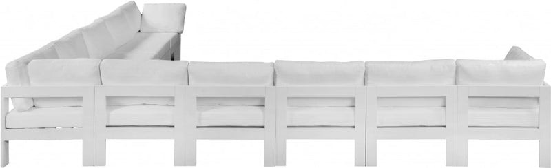 [HOT DEAL] Nizuc Fabric / Foam / Aluminum White Outdoor Patio Modular Sectional