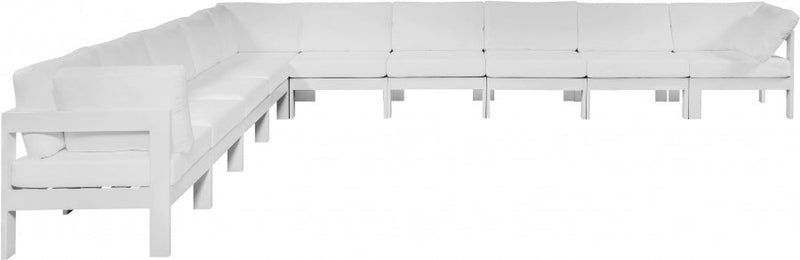 [HOT DEAL] Nizuc Fabric / Foam / Aluminum White Outdoor Patio Modular Sectional