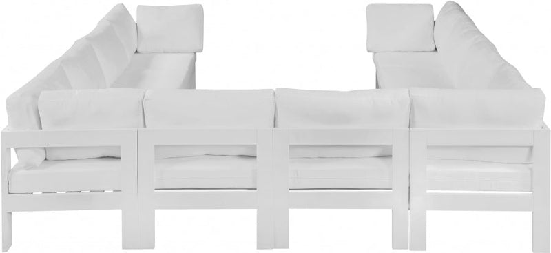[HOT DEAL] Nizuc Fabric / Foam / Aluminum White Outdoor Patio Modular Sectional