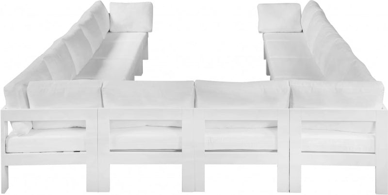 [HOT DEAL] Nizuc Fabric / Foam / Aluminum White Outdoor Patio Modular Sectional