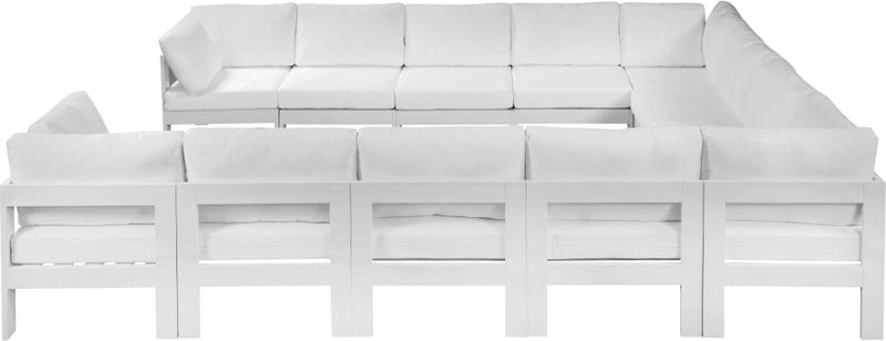 [HOT DEAL] Nizuc Fabric / Foam / Aluminum White Outdoor Patio Modular Sectional