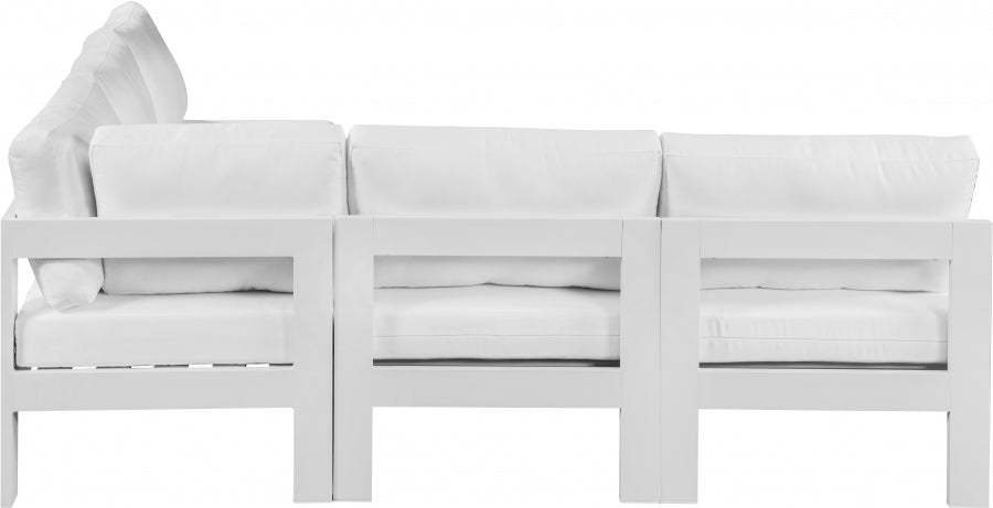 [HOT DEAL] Nizuc Fabric / Foam / Aluminum White Outdoor Patio Modular Sectional