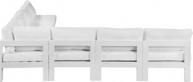 [HOT DEAL] Nizuc Fabric / Foam / Aluminum White Outdoor Patio Modular Sectional