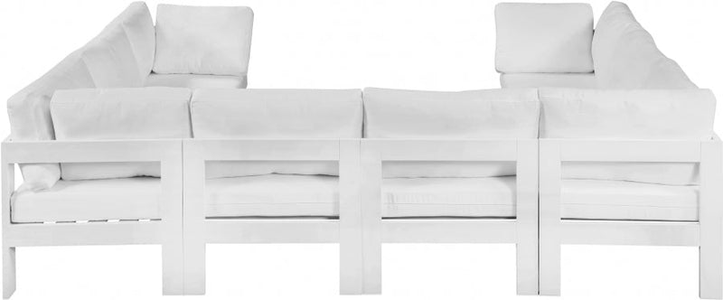 [HOT DEAL] Nizuc Fabric / Foam / Aluminum White Outdoor Patio Modular Sectional