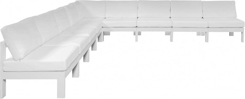 [HOT DEAL] Nizuc Fabric / Foam / Aluminum White Outdoor Patio Modular Sectional