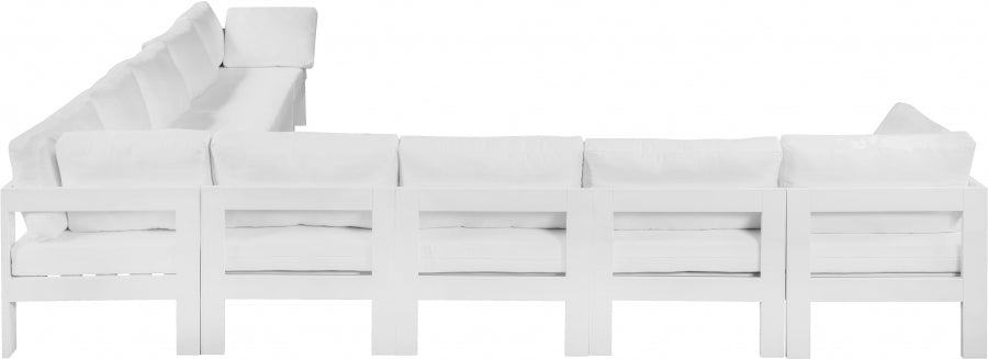 [HOT DEAL] Nizuc Fabric / Foam / Aluminum White Outdoor Patio Modular Sectional