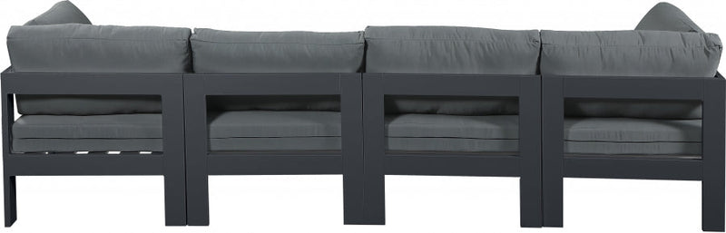 [HOT DEAL] Nizuc Fabric / Foam / Aluminum Grey Outdoor Patio Modular Sofa