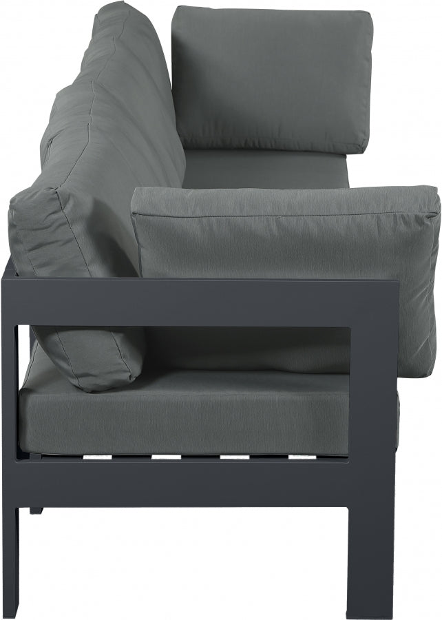 [HOT DEAL] Nizuc Fabric / Foam / Aluminum Grey Outdoor Patio Modular Sofa