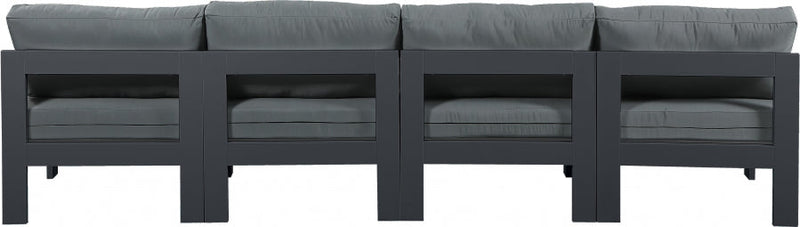 [HOT DEAL] Nizuc Fabric / Foam / Aluminum Grey Outdoor Patio Modular Sofa