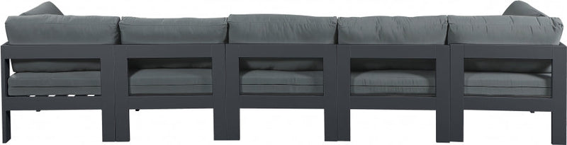 [HOT DEAL] Nizuc Fabric / Foam / Aluminum Grey Outdoor Patio Modular Sofa