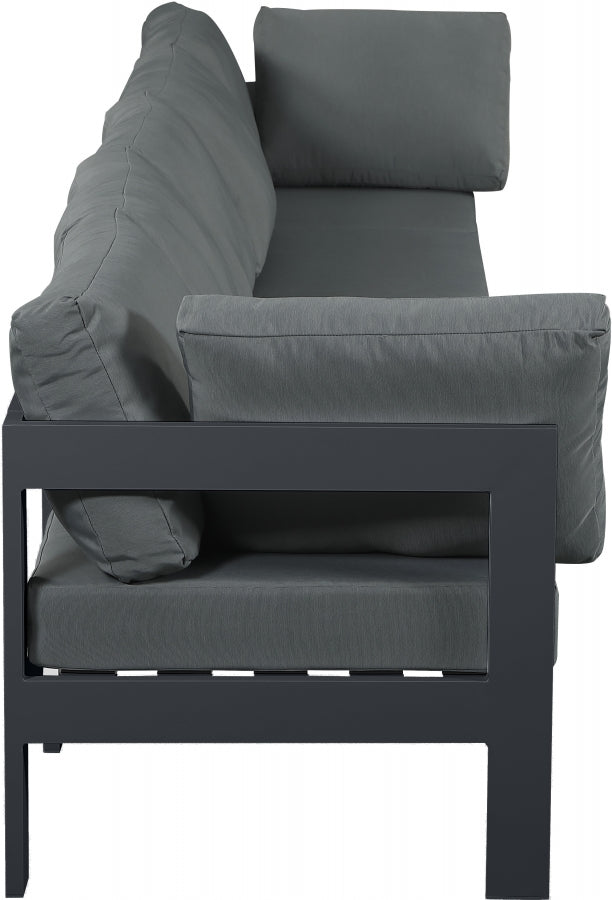 [HOT DEAL] Nizuc Fabric / Foam / Aluminum Grey Outdoor Patio Modular Sofa
