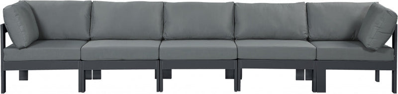 [HOT DEAL] Nizuc Fabric / Foam / Aluminum Grey Outdoor Patio Modular Sofa