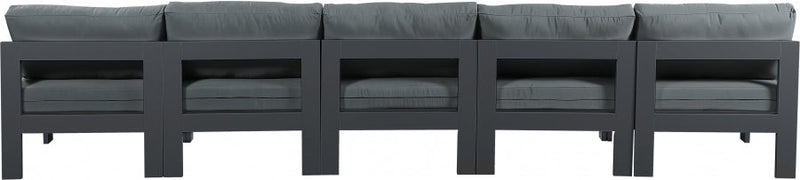 [HOT DEAL] Nizuc Fabric / Foam / Aluminum Grey Outdoor Patio Modular Sofa
