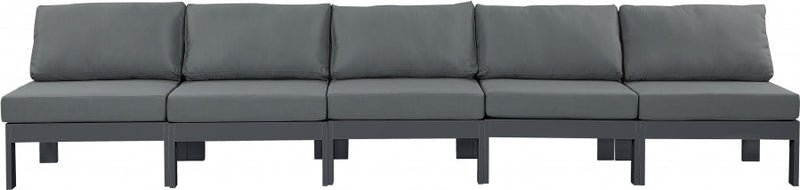[HOT DEAL] Nizuc Fabric / Foam / Aluminum Grey Outdoor Patio Modular Sofa