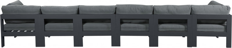 [HOT DEAL] Nizuc Fabric / Foam / Aluminum Grey Outdoor Patio Modular Sofa