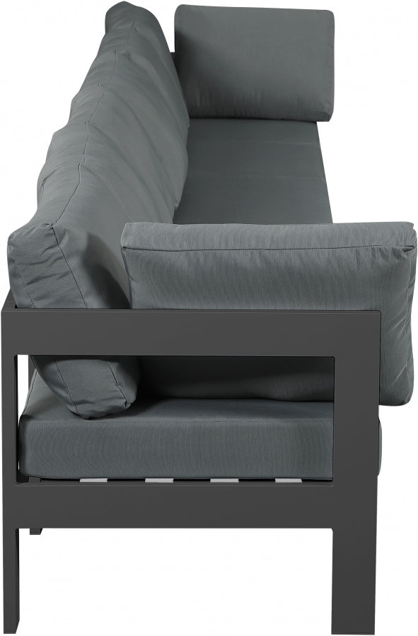 [HOT DEAL] Nizuc Fabric / Foam / Aluminum Grey Outdoor Patio Modular Sofa