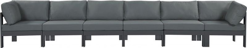 [HOT DEAL] Nizuc Fabric / Foam / Aluminum Grey Outdoor Patio Modular Sofa