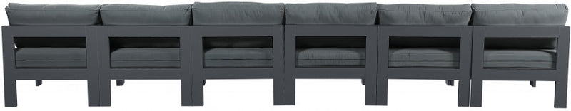 [HOT DEAL] Nizuc Fabric / Foam / Aluminum Grey Outdoor Patio Modular Sofa