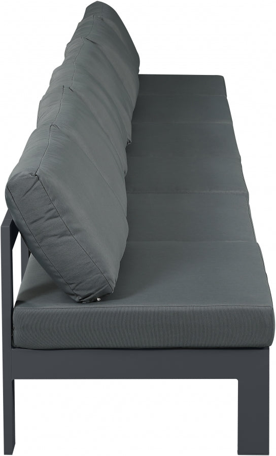 [HOT DEAL] Nizuc Fabric / Foam / Aluminum Grey Outdoor Patio Modular Sofa