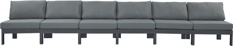 [HOT DEAL] Nizuc Fabric / Foam / Aluminum Grey Outdoor Patio Modular Sofa