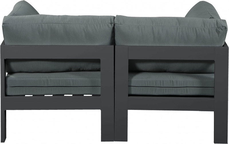 [HOT DEAL] Nizuc Fabric / Foam / Aluminum Grey Outdoor Patio Modular Sofa
