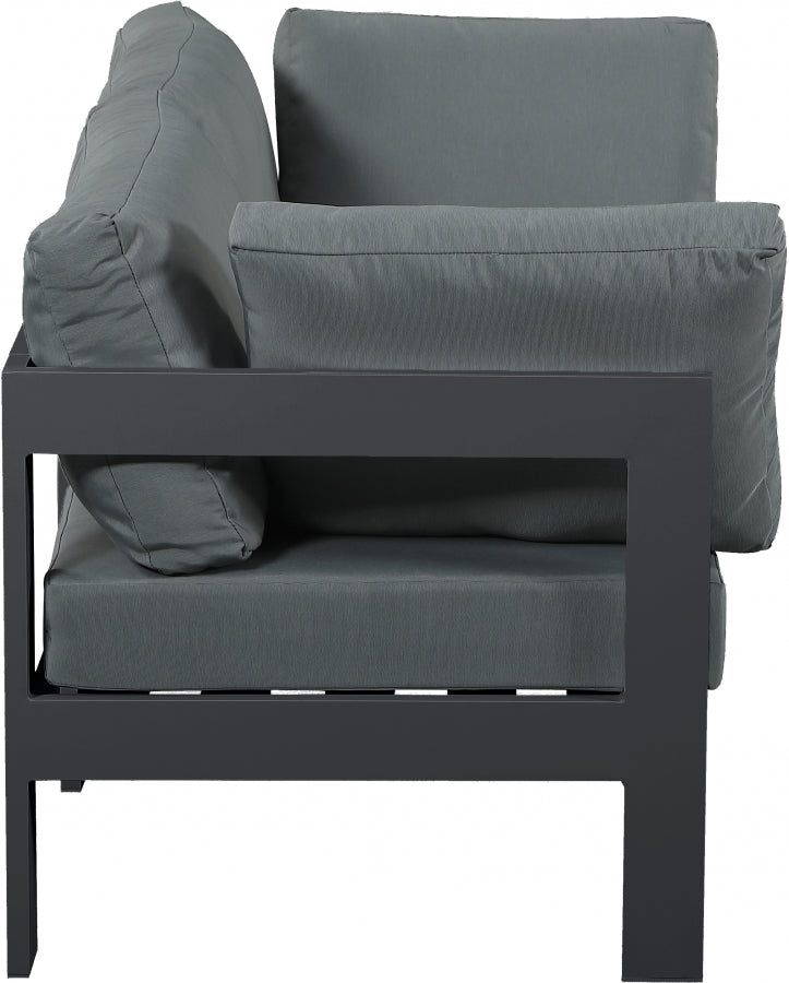 [HOT DEAL] Nizuc Fabric / Foam / Aluminum Grey Outdoor Patio Modular Sofa