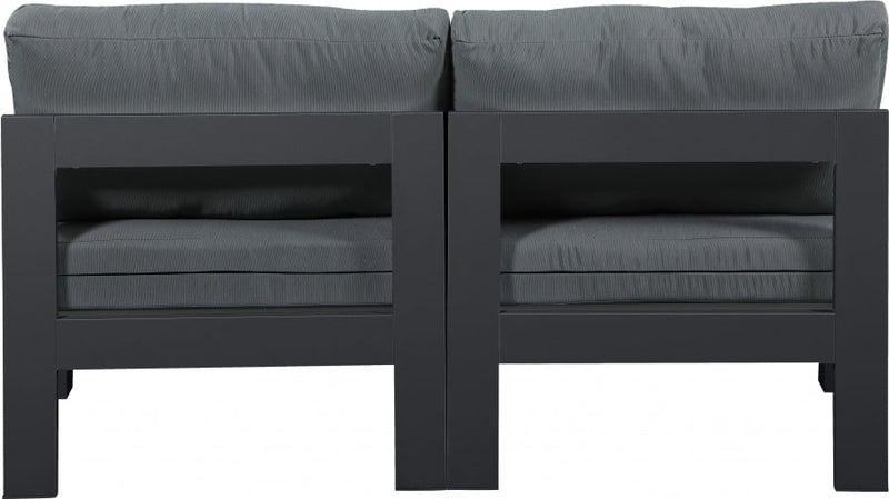 [HOT DEAL] Nizuc Fabric / Foam / Aluminum Grey Outdoor Patio Modular Sofa