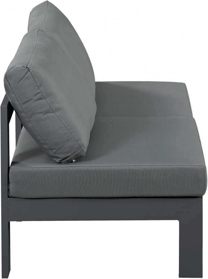 [HOT DEAL] Nizuc Fabric / Foam / Aluminum Grey Outdoor Patio Modular Sofa