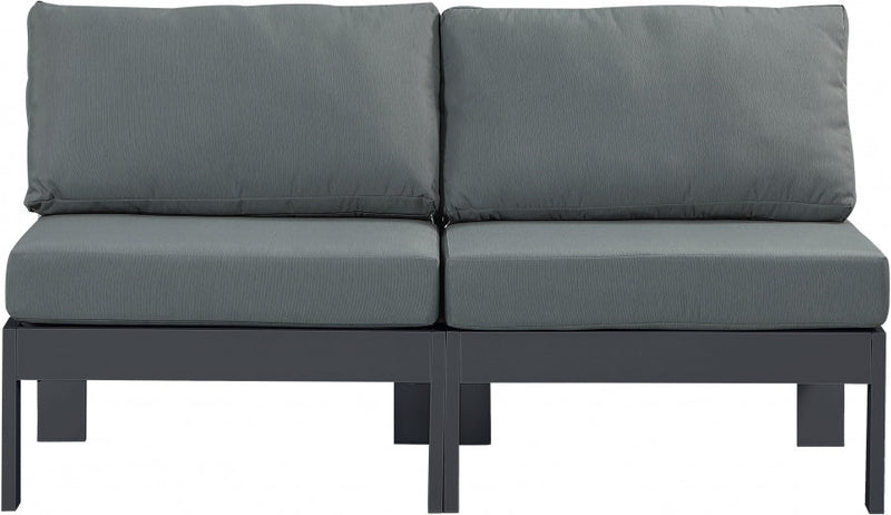 [HOT DEAL] Nizuc Fabric / Foam / Aluminum Grey Outdoor Patio Modular Sofa