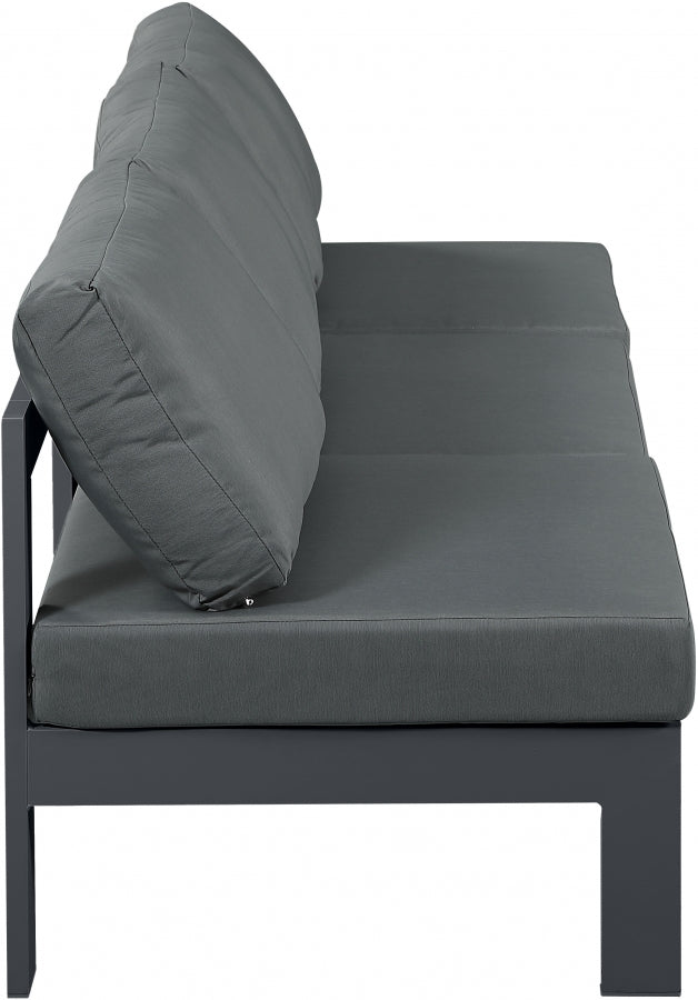 [HOT DEAL] Nizuc Fabric / Foam / Aluminum Grey Outdoor Patio Modular Sofa