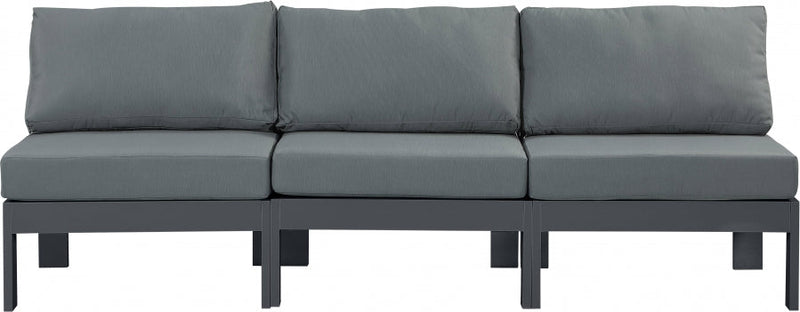 [HOT DEAL] Nizuc Fabric / Foam / Aluminum Grey Outdoor Patio Modular Sofa