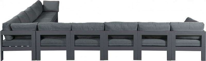 [HOT DEAL] Nizuc Fabric / Foam / Aluminum Grey Outdoor Patio Modular Sectional