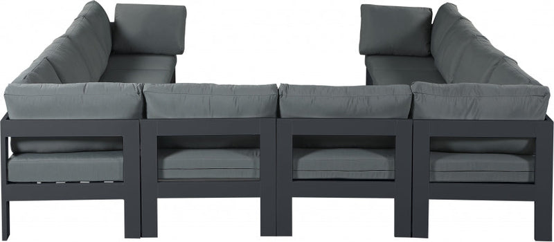 [HOT DEAL] Nizuc Fabric / Foam / Aluminum Grey Outdoor Patio Modular Sectional