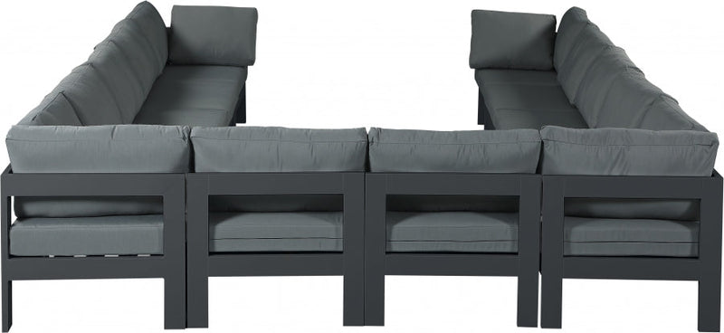 [HOT DEAL] Nizuc Fabric / Foam / Aluminum Grey Outdoor Patio Modular Sectional