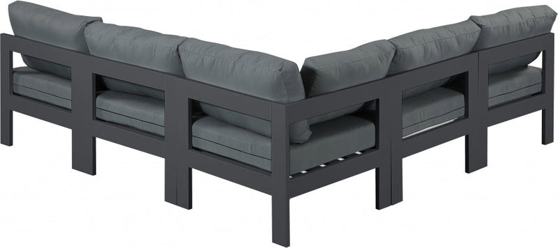[HOT DEAL] Nizuc Fabric / Foam / Aluminum Grey Outdoor Patio Modular Sectional