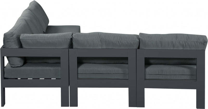 [HOT DEAL] Nizuc Fabric / Foam / Aluminum Grey Outdoor Patio Modular Sectional