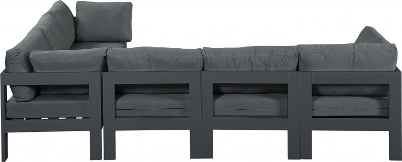 [HOT DEAL] Nizuc Fabric / Foam / Aluminum Grey Outdoor Patio Modular Sectional